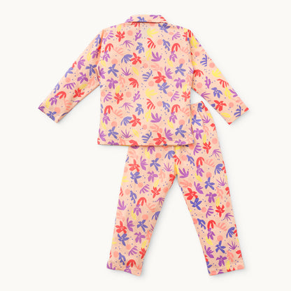 Girls Floral Print Nightwear Set