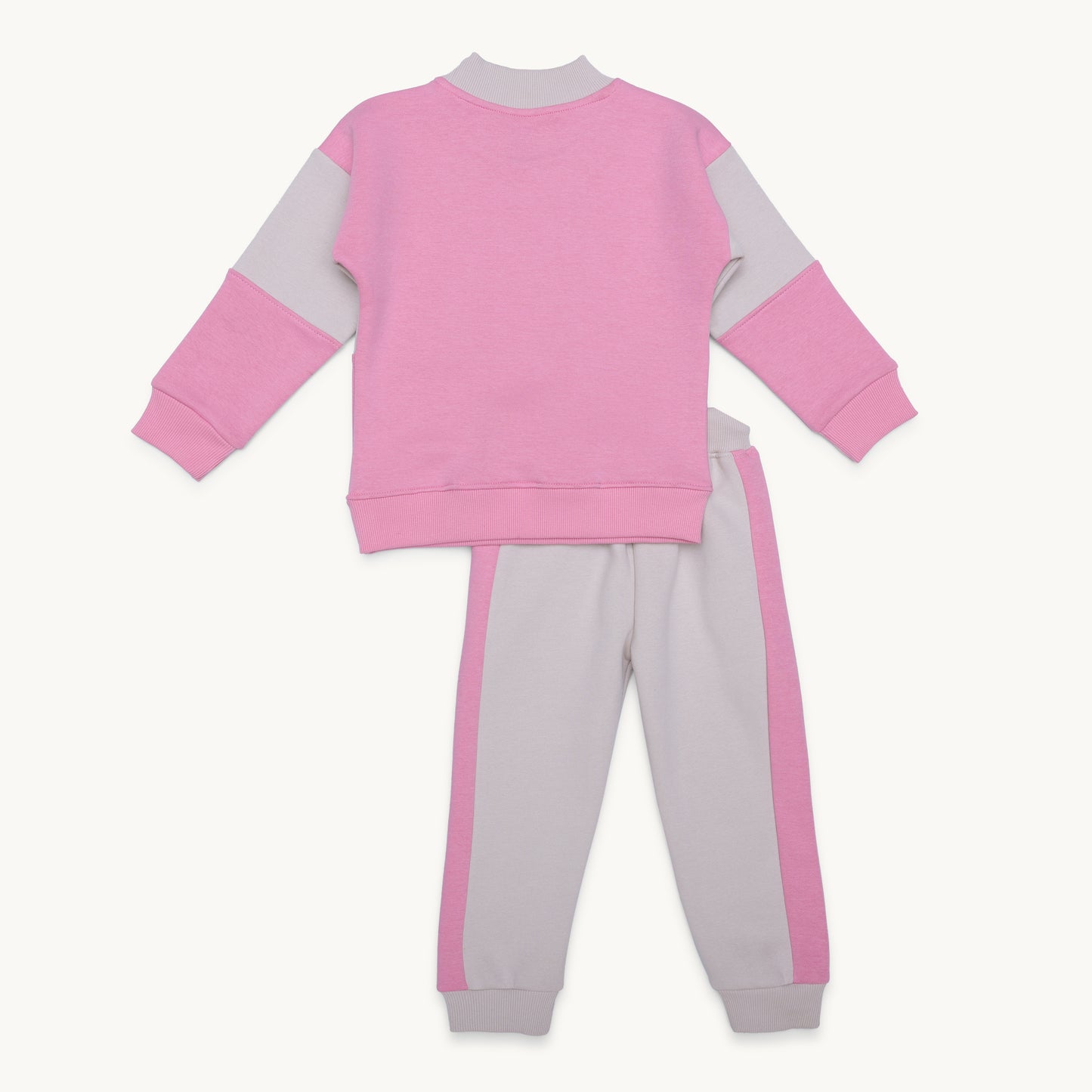 GIRLS SMILE PRINT FLEECE TRACKSUIT