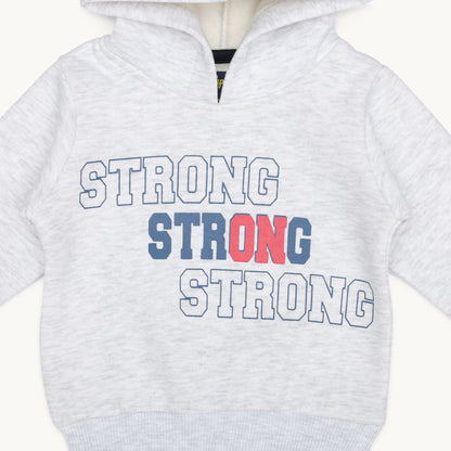 BOYS STRONG PRINT HOODIE TRACKSUIT