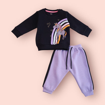 Infant Girls Unicorn Sweatshirt and Jogger Set