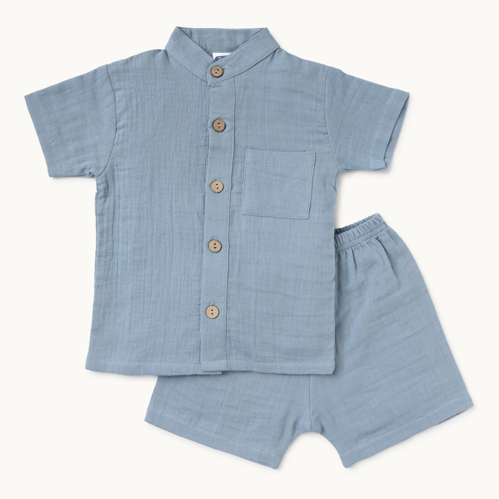 AF Blue Summer Shirt & Shorts Set - Infant Boys