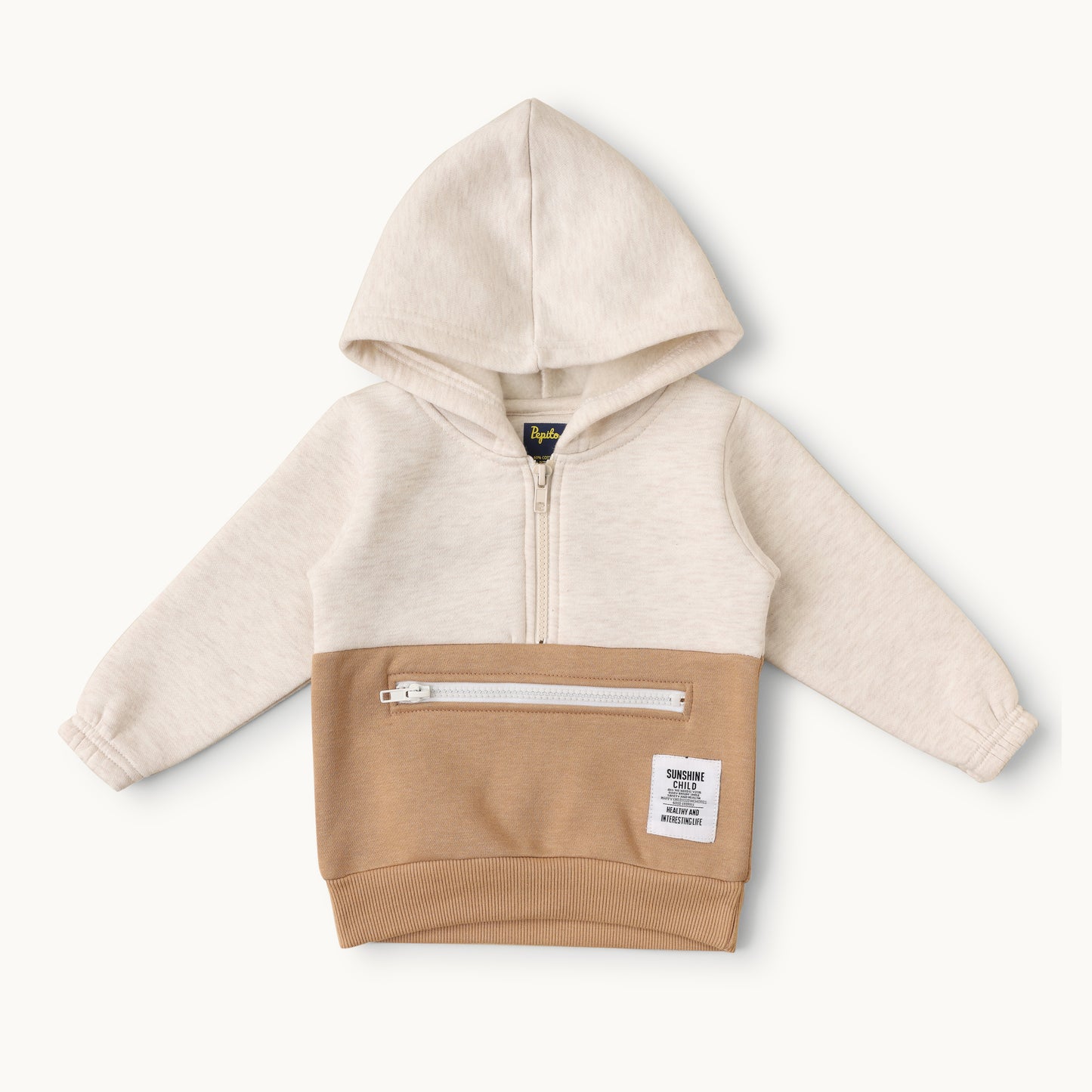 Modern Essentials Two-Piece Set | Neutral Color Block Hoodie & Joggers