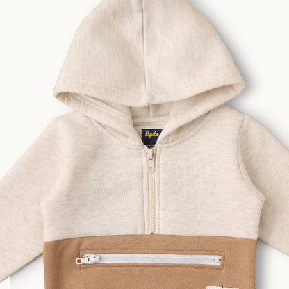 Modern Essentials Two-Piece Set | Neutral Color Block Hoodie & Joggers