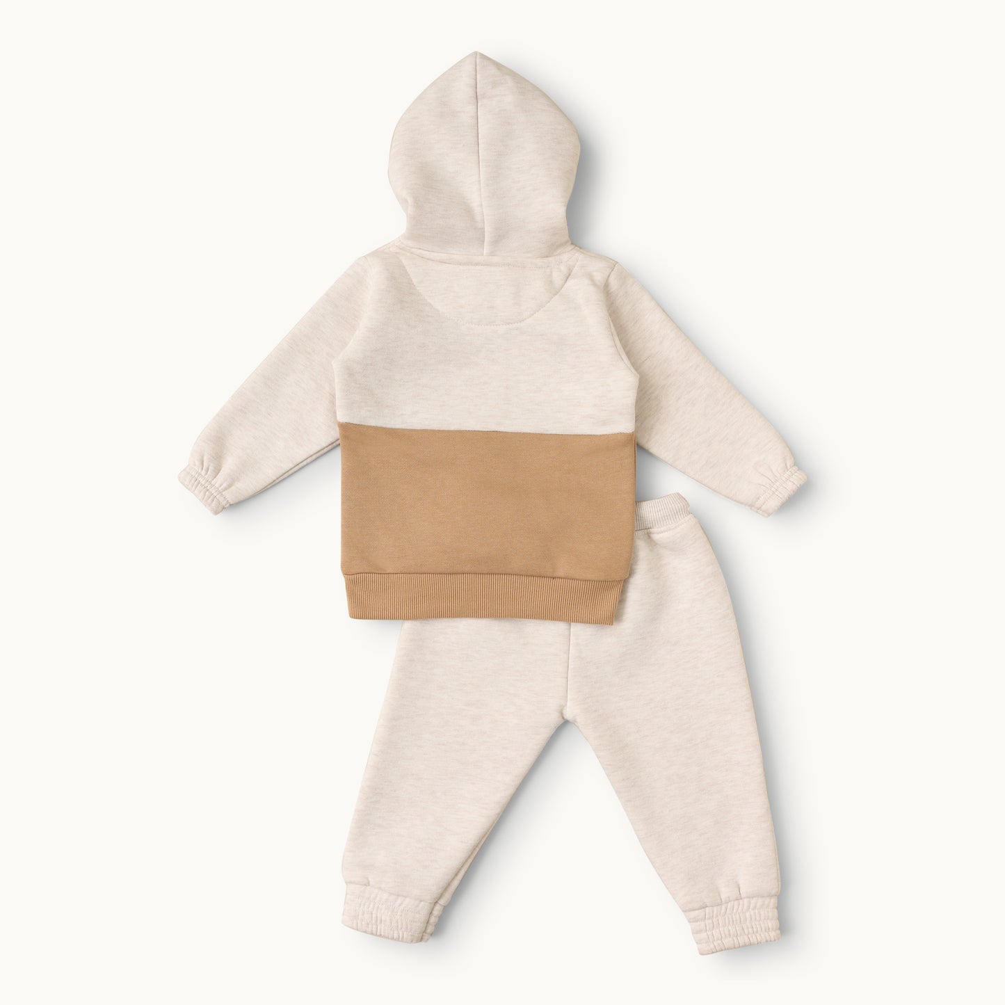 Modern Essentials Two-Piece Set | Neutral Color Block Hoodie & Joggers