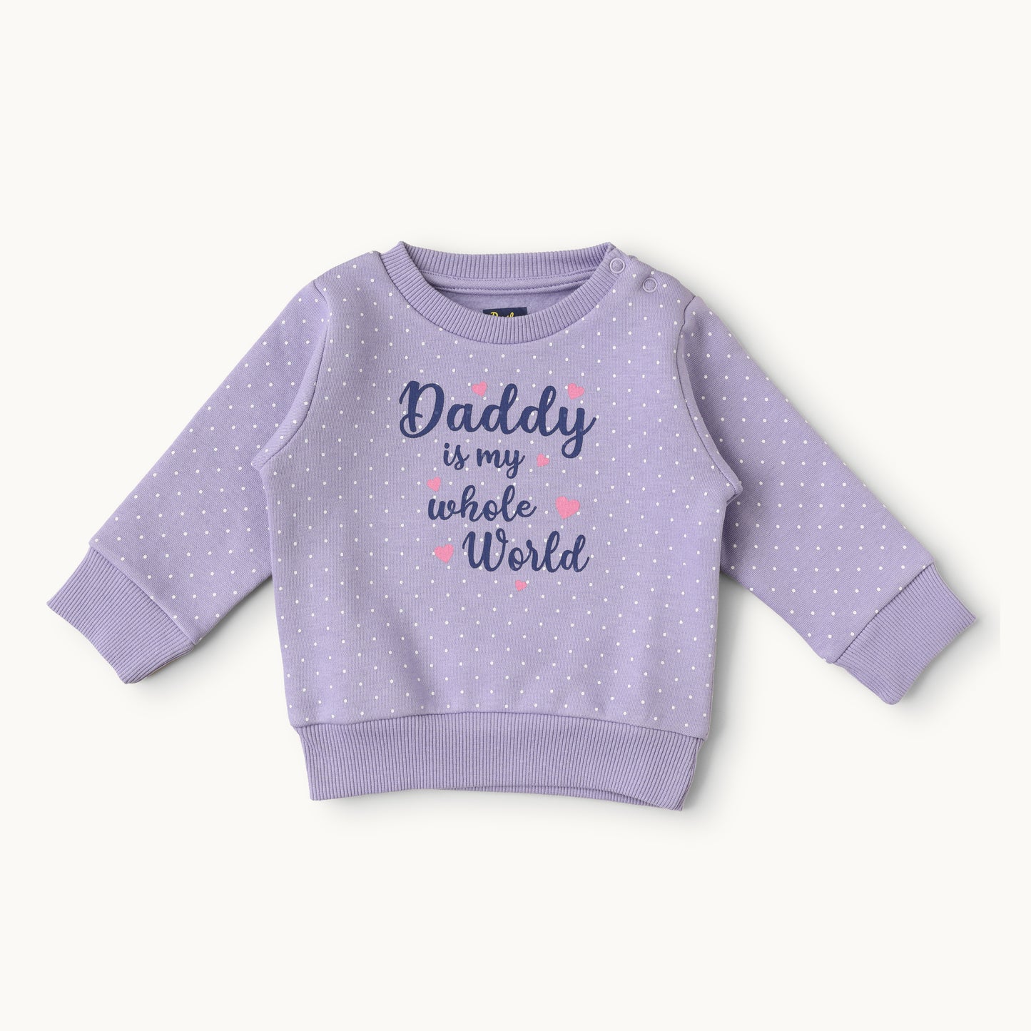 Daddy's Whole World Baby Outfit - Lilac & Black Set