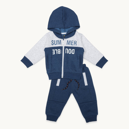 BOYS SUMMER DOUBLE HOODIE TRACKSUIT