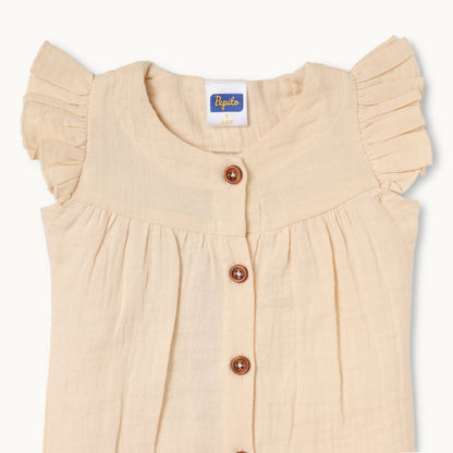 Floral Fawn Romper - Infant Girls