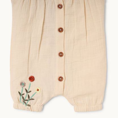 Floral Fawn Romper - Infant Girls