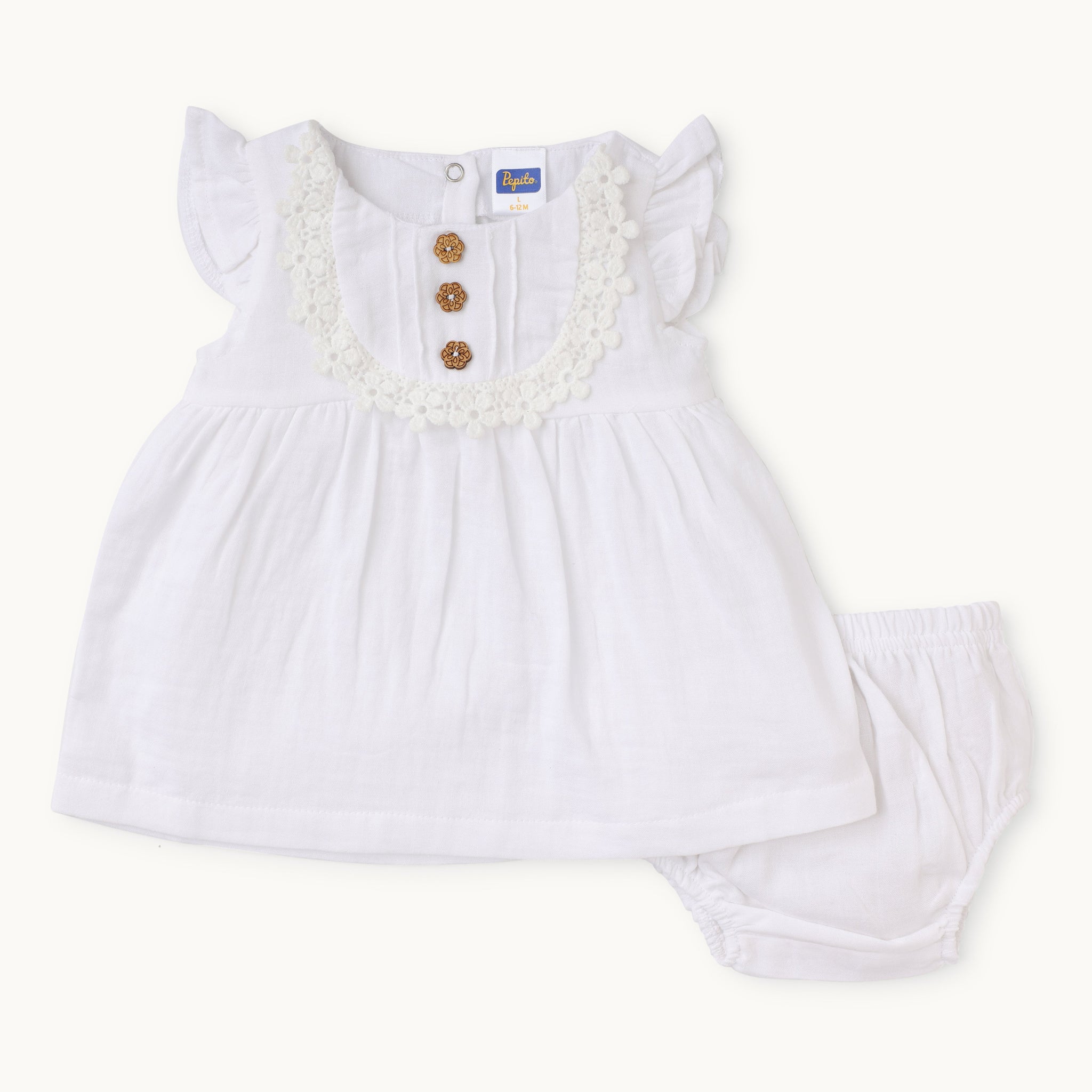 White Bloomer Set - Infant Girls