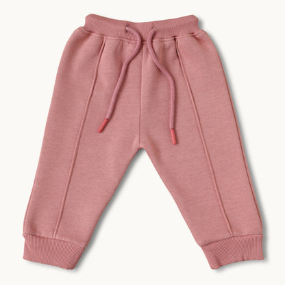 Blossom Dreams Two-Piece Baby Set | Vintage-Inspired Floral Sweatshirt & Pink Joggers