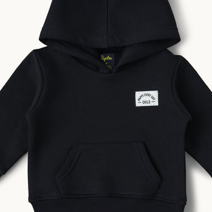 Infants' Cozy Black Hoodie and Jogger Set - Soft and Stylish Essentials