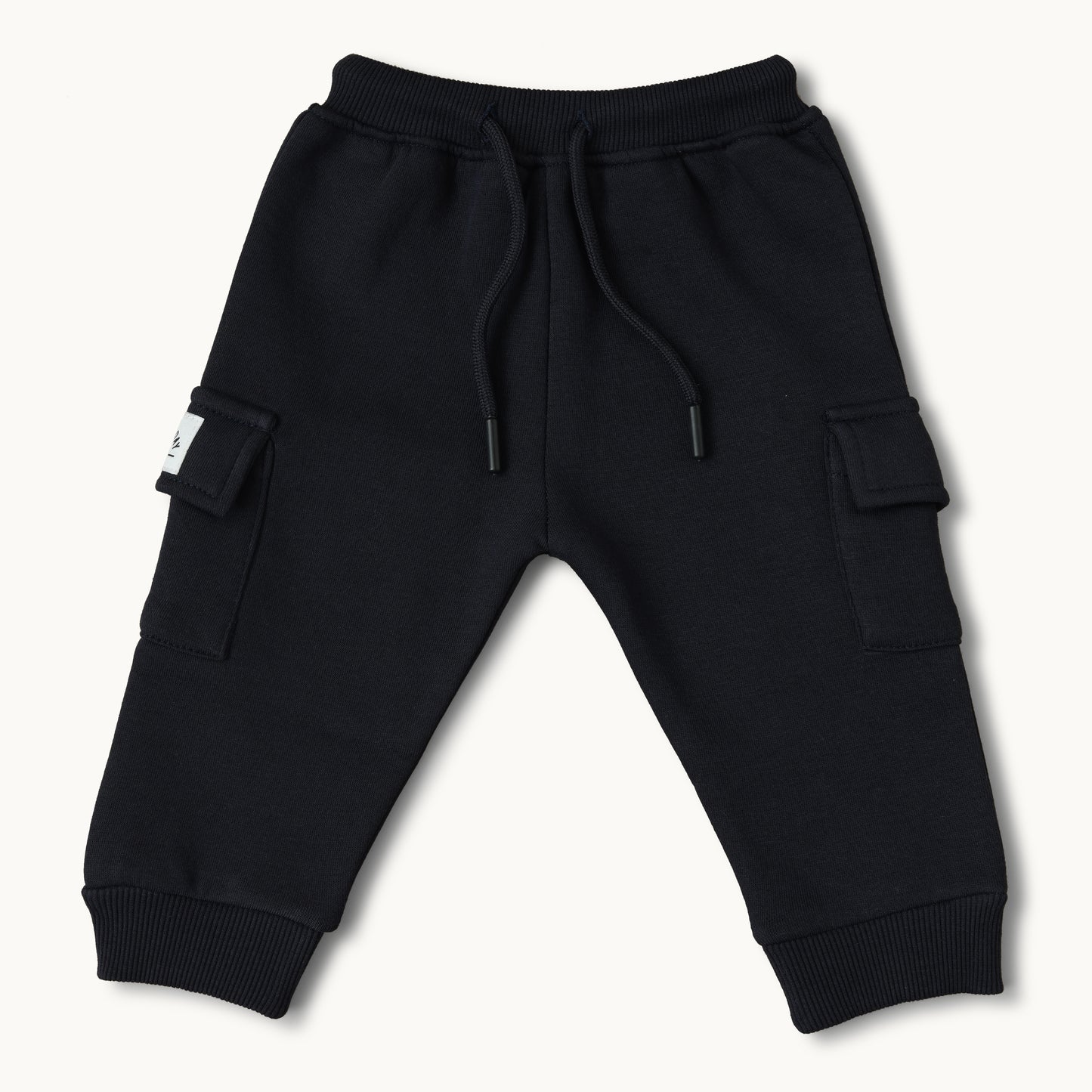 Infants' Cozy Black Hoodie and Jogger Set - Soft and Stylish Essentials