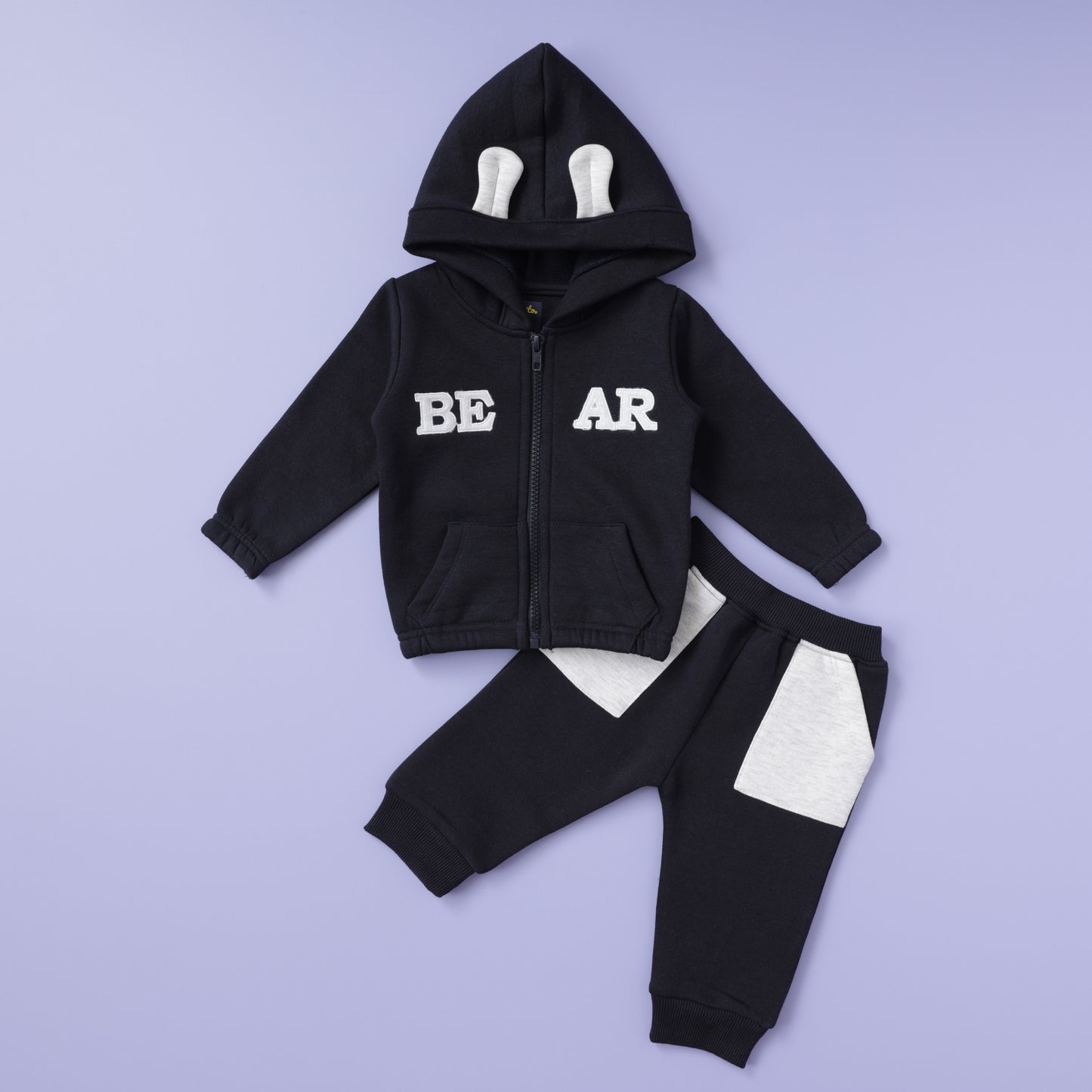 Little Bear Cozy Tracksuit | Hooded Animal Ears Two-Piece Set