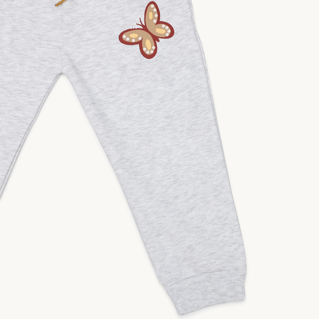 GIRLS BUTTERFLY FLEECE TRACKSUIT