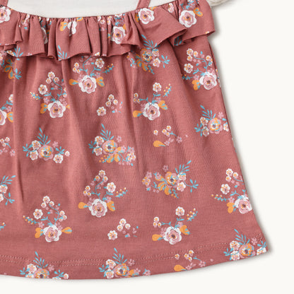 Blush Floral Ruffle Baby Dress – Soft Cotton